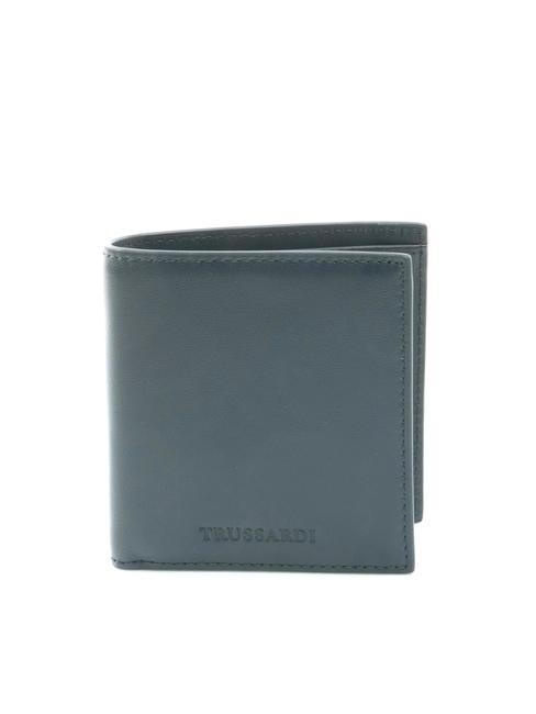 TRUSSARDI PARSEC Kleine Geldbörse aus Leder Mitternacht - Brieftaschen Herren
