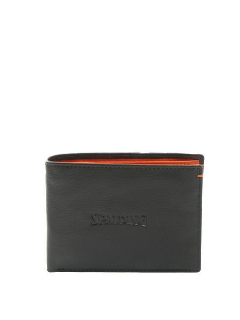 SPALDING NEW YORK COLOR WALLET Zweifarbige Lederbrieftasche braun/orange - Brieftaschen Herren