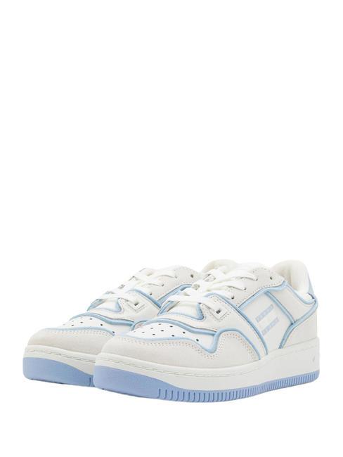 TOMMY HILFIGER TOMMY JEANS Retro Basket Turnschuhe Ecru / luftiges Blau - Damenschuhe