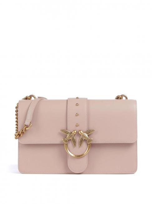 PINKO CLASSIC LOVE BAG Eine einfache Tasche Puder-Antikgold - Damentaschen