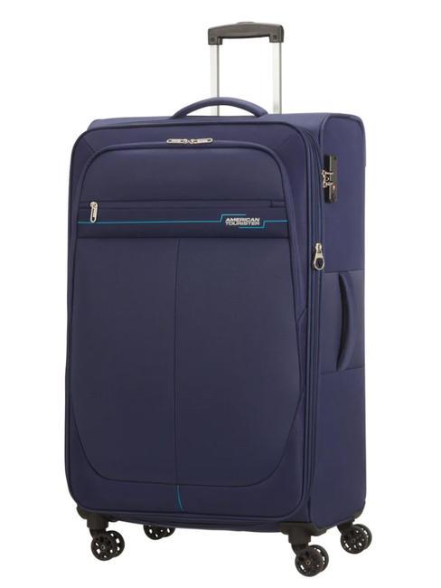 AMERICAN TOURISTER DEEP DIVE Großer erweiterbarer Trolley Navy blau - Halbharte Trolleys