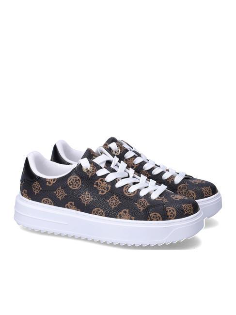 GUESS DENESA5 Turnschuhe Braun schwarz - Damenschuhe
