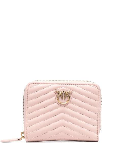 PINKO TAYLOR Quilted Geldbörse mit umlaufendem Reißverschluss Puder-Antikgold - Brieftaschen Damen