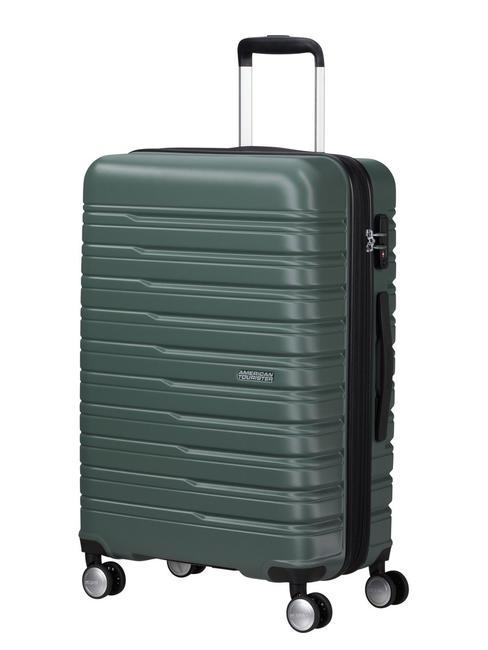 AMERICAN TOURISTER FLASHLINE Mittelgroßer erweiterbarer Trolley dunkler Wald - Harte Trolleys