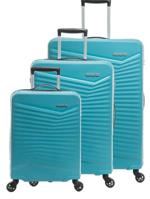 AMERICAN TOURISTER JETDRIVER 2.0 Set mit 3 Trolleys: Kabine, mittel, groß Aquaturk - Trolleyset