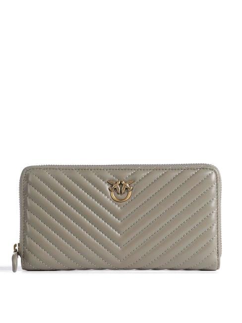 PINKO RYDER Ledergeldbörse Walnuss-Antikgold - Brieftaschen Damen