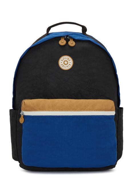 KIPLING DAMIEN L Rucksack mit 15,6-Zoll-Laptophalter Duo Blau Beige - Rucksäcke für Schule &amp; Freizeit