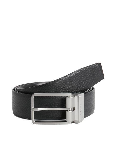 CALVIN KLEIN SLIM FRAME Wende- und verstellbarer Gürtel schwarzer Kieselstein/schwarz glatt - Gürtel