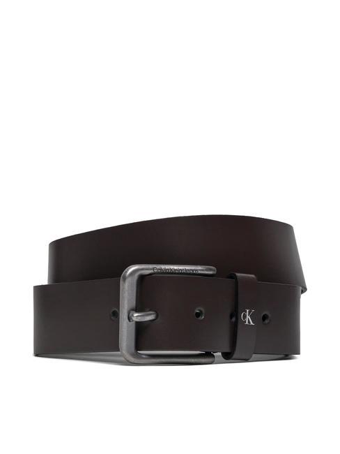 CALVIN KLEIN ROUNDED CLASSIC Ledergürtel bitterbraun - Gürtel