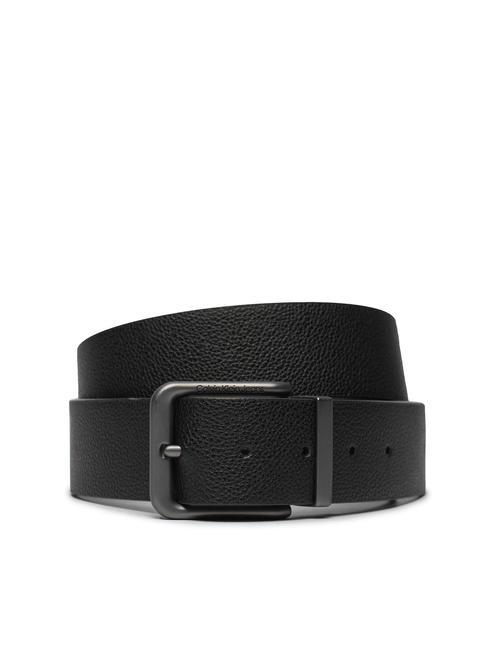 CALVIN KLEIN CK JEANS Classic Wendegürtel aus Leder schwarz / bitterbraun - Gürtel
