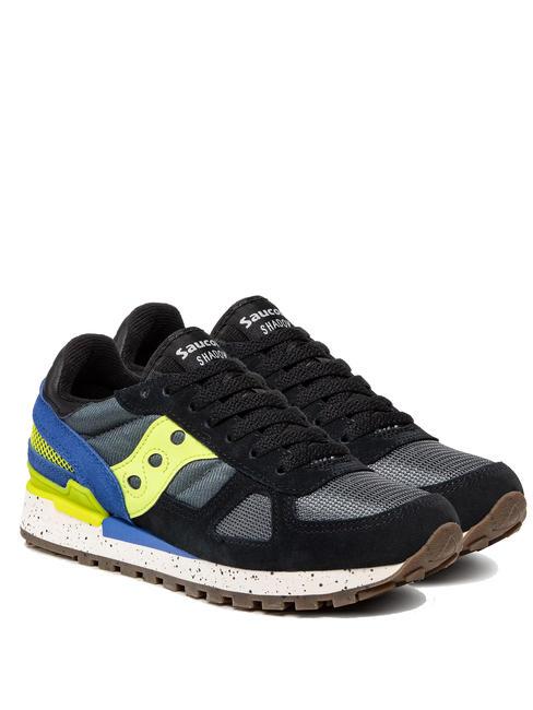 SAUCONY SHADOW ORIGINAL Turnschuhe schwarz/limone/blau - Herrenschuhe