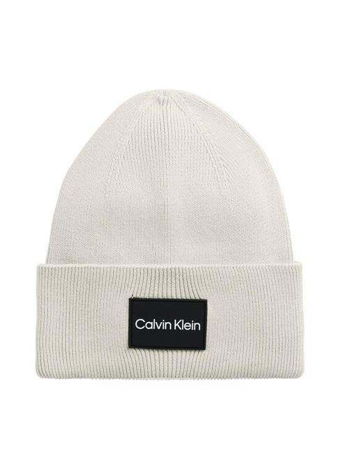CALVIN KLEIN FINE COTTON RIB Baumwollhut dunkel ecru - Mützen/Hüte