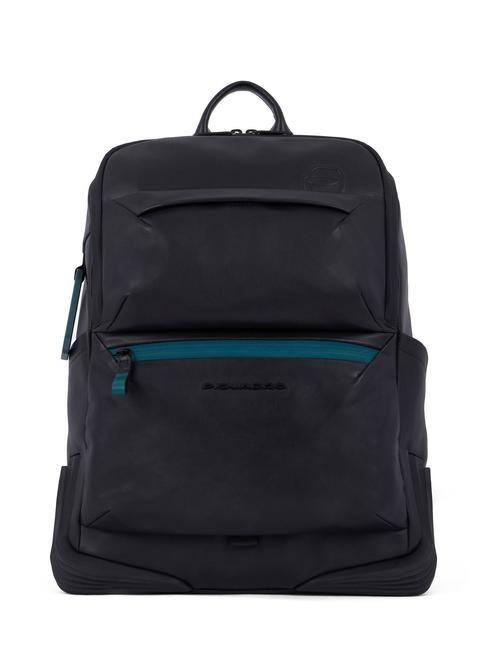 PIQUADRO CORNER 2.0 SPECIALE 14-Zoll-PC-Rucksack aus Leder Schwarz - PC-Rucksäcke