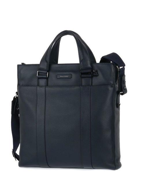 PIQUADRO MODUS RESTYLING 13-Zoll-PC-Tasche aus Leder Blau - Arbeitstaschen