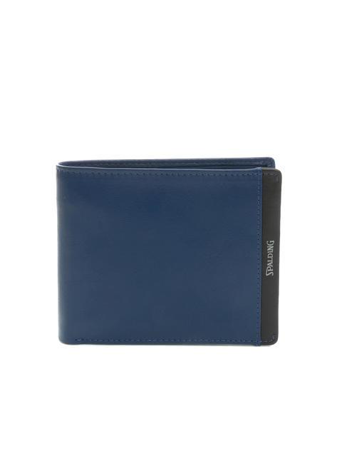 SPALDING STRIPE 8cc Lederbrieftasche marine/braun - Brieftaschen Herren
