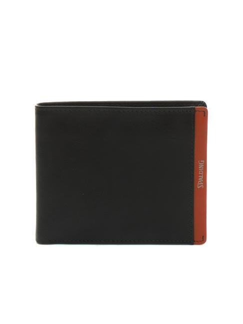 SPALDING STRIPE 8cc Lederbrieftasche braun/orange - Brieftaschen Herren