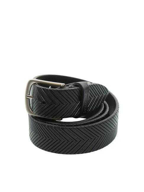 SPALDING NEW YORK BELT Ledergürtel mit Pfeil-Print Schwarz - Gürtel