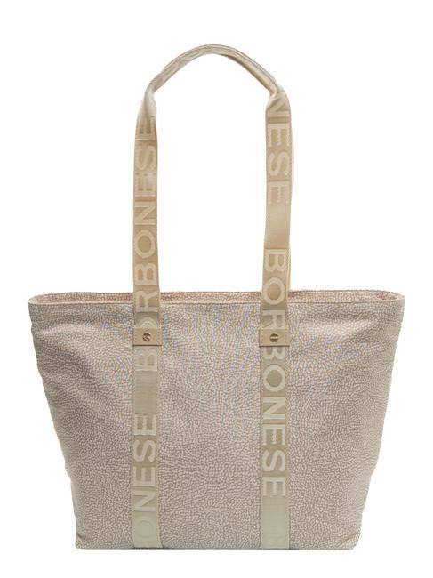 BORBONESE SHOPPER MEDIUM ECO LINE Einkaufstasche Sand - Damentaschen