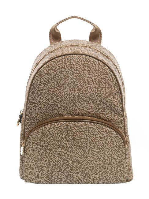 BORBONESE MEDIUM ECO LINE Damenrucksack beiger Meer - Damentaschen