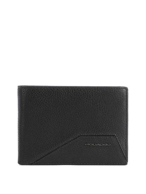PIQUADRO RHINO Lederbrieftasche mit Klappe Schwarz - Brieftaschen Herren