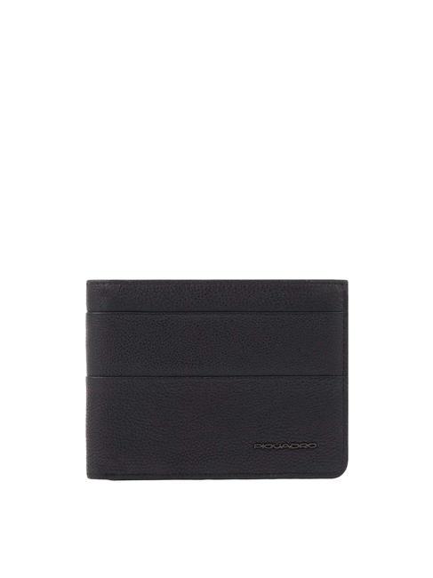 PIQUADRO PAAVO Lederbrieftasche mit Münzfach Schwarz - Brieftaschen Herren