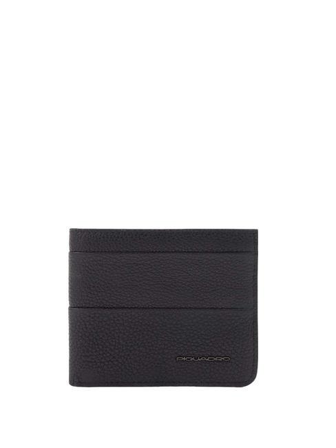 PIQUADRO PAAVO Geldbörse und Kartenetui aus Leder Schwarz - Brieftaschen Herren