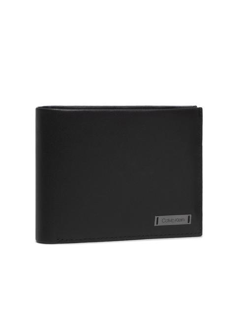 CALVIN KLEIN SMOOTH W Geldbörse aus Leder Schwarz - Brieftaschen Herren