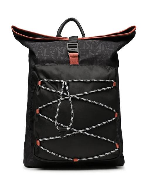 CALVIN KLEIN CK MUST T HIKE MONO Laptop-Rucksack mit Rollverschluss, 13 Zoll saisonales Monoschwarz - PC-Rucksäcke