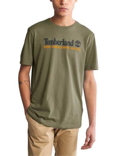TIMBERLAND WWES Baumwoll t-shirt dunkeloliv - Herren-T-Shirts