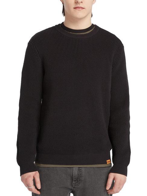 TIMBERLAND LS TUCK Pullover mit Rundhalsausschnitt SCHWARZ - Sweatshirts Herren