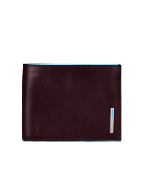 PIQUADRO BLUE SQUARE  Ledergeldbörse mit Klappe MAHAGONI - Brieftaschen Herren