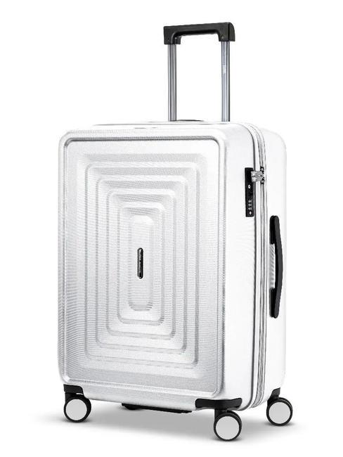 CIAK RONCATO RITMO Mittelgroßer erweiterbarer Trolley Weiß - Harte Trolleys