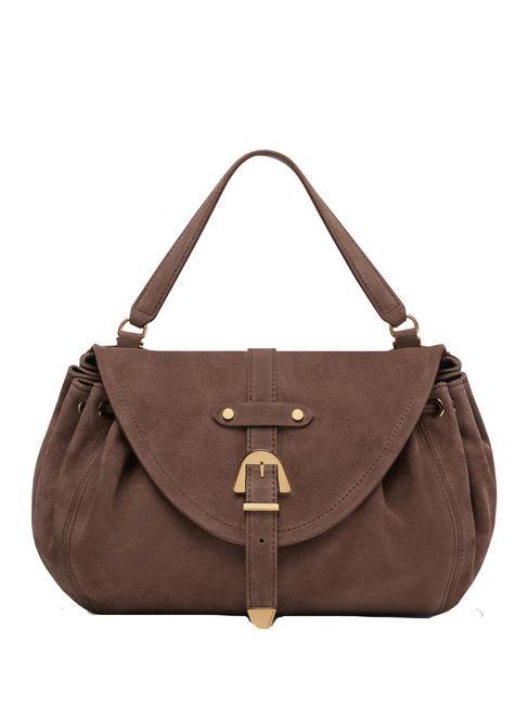 COCCINELLE ALEGORIA Suede Handtasche, mit Schultergurt Johannisbrot - Damentaschen
