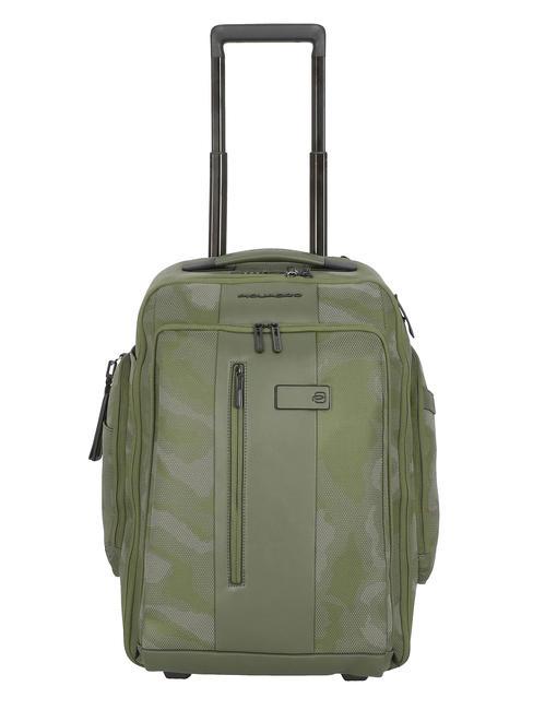 PIQUADRO BRIEF 2 Kabinentrolley mit Rucksacktragbarkeit Grün - Handgepäck