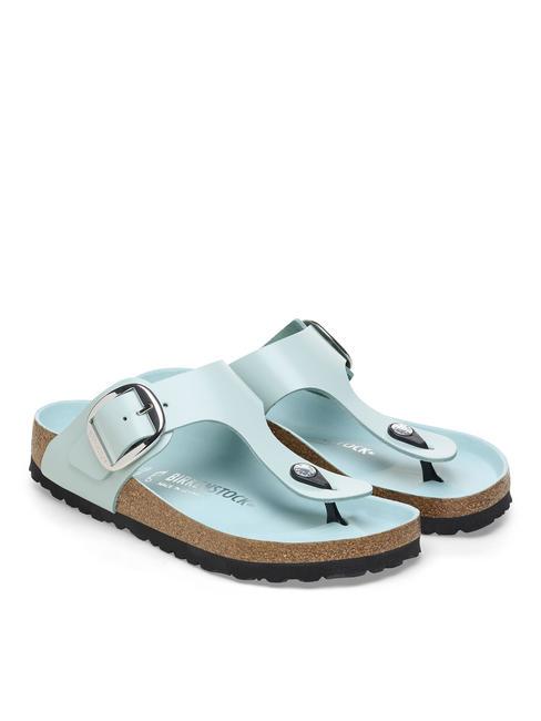 BIRKENSTOCK GIZEH BIG BUCKLE Flip-Flops aus Leder strahle surfgrün - Schuhe Unisex