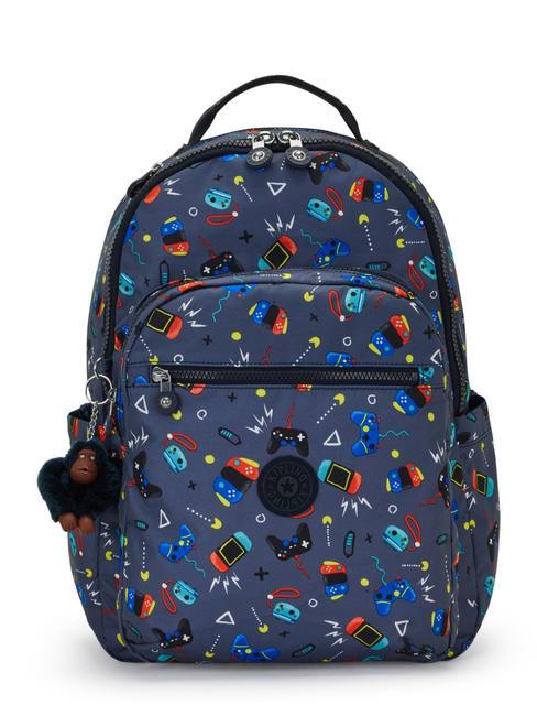 KIPLING SEOUL KIDS 15 "Laptop-Rucksack Gaming-Grau - Rucksäcke für Schule &amp; Freizeit
