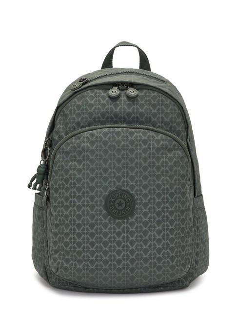 KIPLING DELIA M Rucksack Schild grün geprägt - Damentaschen