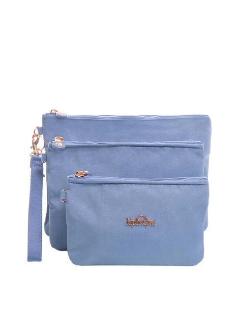 KIPLING IAKA L WRISTLET Trio-Clutch mit Manschette lila Glitzer - Damentaschen