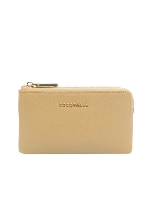 COCCINELLE METALLIC SOFT Geldbörse mit Umschlag frisches Beige - Brieftaschen Damen