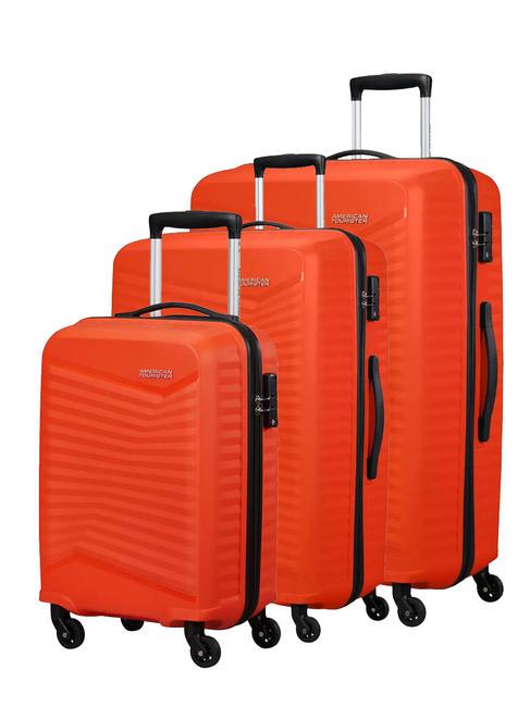 AMERICAN TOURISTER JETDRIVER 2.0 Set mit 3 Trolleys: Kabine, mittel, groß Flammenorange - Trolleyset