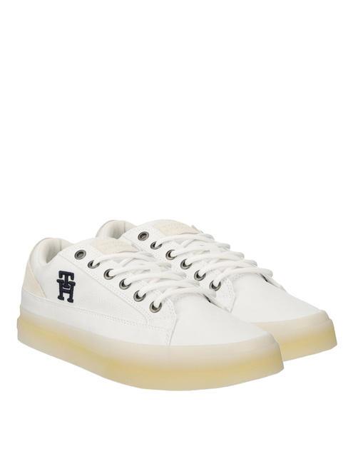 TOMMY HILFIGER TH HI VULC STREET LOW MIX Stoff-Sneaker Weiß - Herrenschuhe