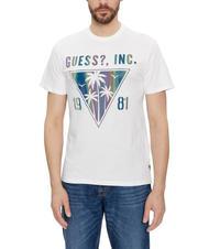 GUESS PALMS Baumwoll t-shirt purwei&szlig; - Herren-T-Shirts - 1