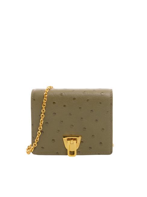 COCCINELLE BEAT OSTRICH Mikrotasche aus Straußenleder Loden - Damentaschen