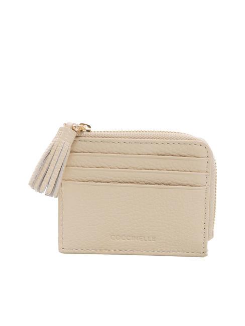 COCCINELLE TASSEL Kartenetui mit Reißverschluss aus gehämmertem Leder Seide - Brieftaschen Damen