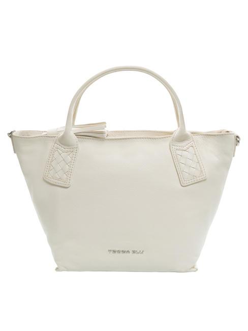 TOSCA BLU FLORA Handshopper mit Schultergurt Weißes Elfenbein - Damentaschen
