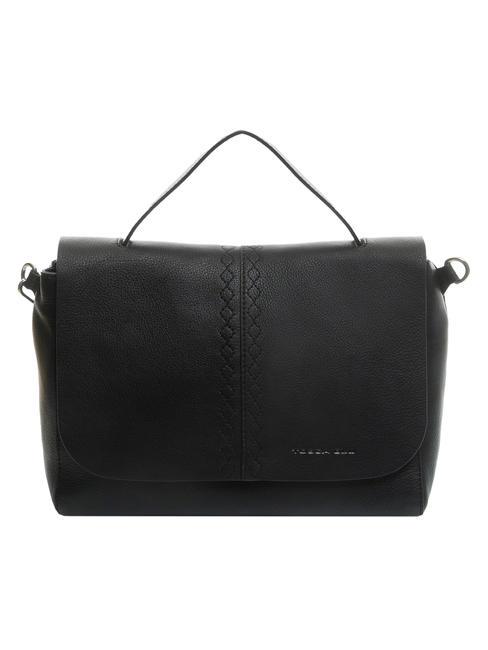 TOSCA BLU SHIRLEY Handtasche mit Schultergurt aus Leder Schwarz - Damentaschen