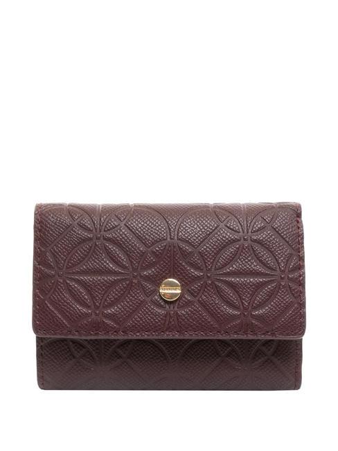 BORBONESE RIVETTO EMBOSSED  Geldbörse Burgund - Brieftaschen Damen