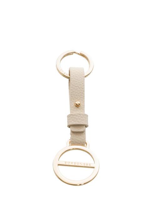 BORBONESE KEYRING Schlüsselanhänger aus Leder Weiße Milch - Schlüsselanhänger und Schlüsseletuis