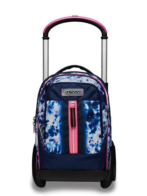 SEVEN CLOUDY SHAPES Abnehmbarer Trolley-Rucksack mit 2 Maxi-Rädern blautief - Rucksäcke mit Trolleyfunktion