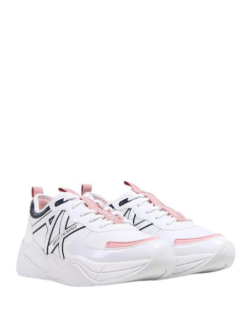ARMANI EXCHANGE A|X Klobige Turnschuhe op.weiß+rose+nacht - Damenschuhe